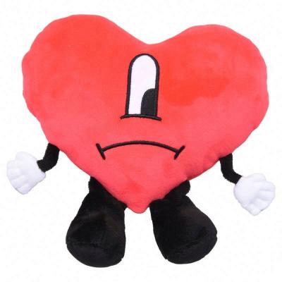 China High Quality Custom Design Bunny Peripheral Products Red Heart Plush Pillow Stuffed Toy Back New Bad and Good for sale