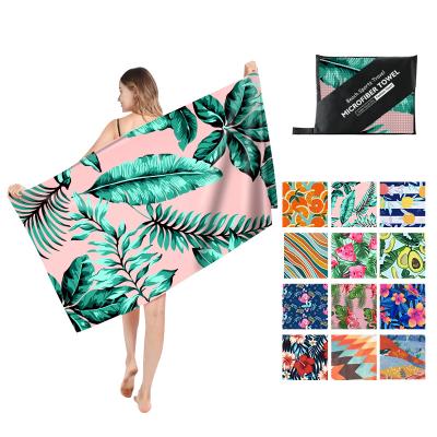 China Viable Absorbent Quick Dry Printed Flanked Beach Towel for sale