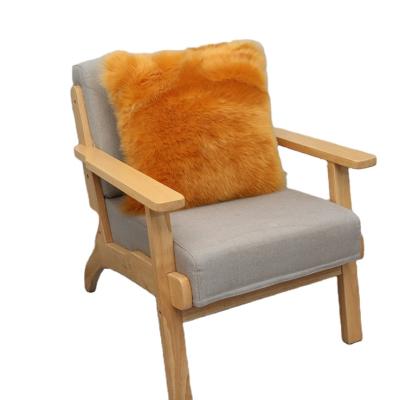 China Fashion Faux Anti-Static 45*45cm Furry Lumbar Support Sofa Throw Pillow Cover for sale