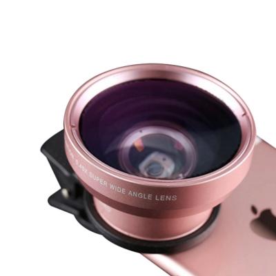 China Universal Mobile Handheld Phone Macro Lens No Deformation 0.45x Wide Angle Clip Smartphone Camera Lenses for sale