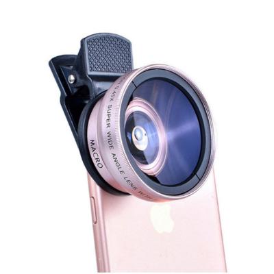 China Clip Portable Universal Mobile Phone Macro Lens No Deformation 0.45x Wide Angle Smartphone Camera Lenses for sale