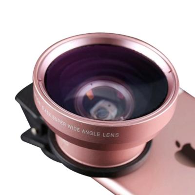 China Portable High Resolution 0.45x Wide Angle Mobile Phone Smartphone Clip Selfie Macro Camera Lenses Lens for sale