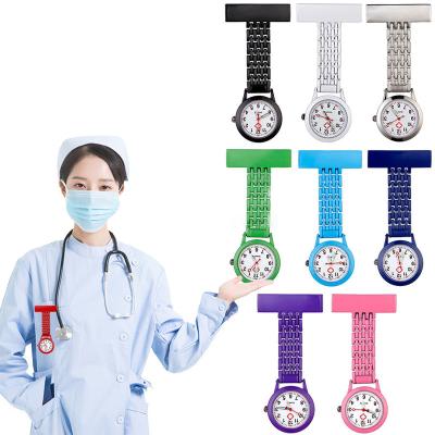 China Announcement Gifts Nurse Watch Pink Good Quality Pin Brooch Stainless Steel Medical Nurse Watch for sale