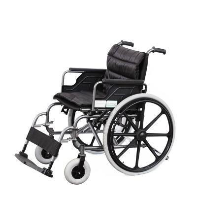 China Heavy Duty Extra Wide Self Propelled Steel Extra Wide Wheelchair For Adult for sale