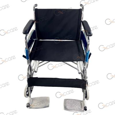 China Extra Wide Extra Wide Seat Steel Manual Wheelchair With Strong Betrayal Bar Frame for sale