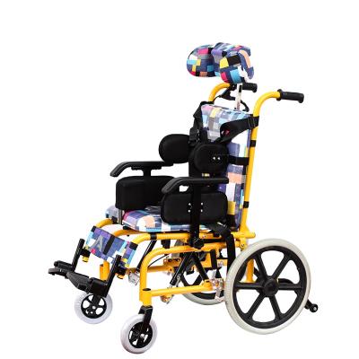 China Safe Aluminum Lightweight Pediatric Wheelchair With Hand Brake And Safety Belt For Children for sale