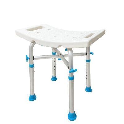 China Household Aluminum Rustproof Easy Assemble Tool-Free Bath Chair Stool To Install For Bathroom for sale