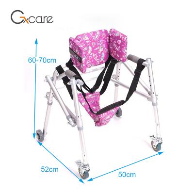 China Aluminum standing anti-rollover walking frame convenient for children with disabilities for sale