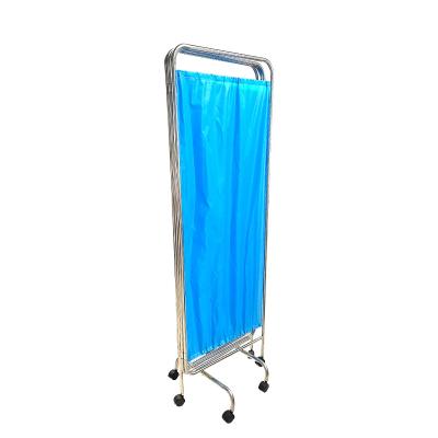 China Hospital Stainless Steel Folding Medical Ward Screen 4 Times With Wheels for sale