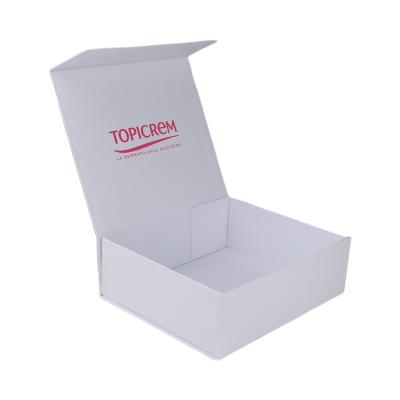 China Recyclable Luxury Custom White Large Size Magnetic Folding Skin Care Box Magnet Packaging Paper Gift Boxes for sale