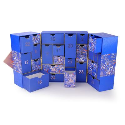 China Repurposed Materials Wine Advent Calendar Box Custom 12 Day Gift Calendar Advent Box for sale