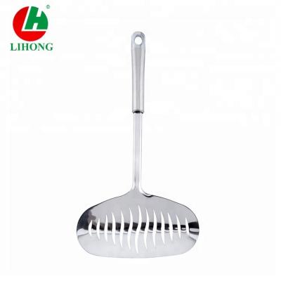 China High Quality Viable Omelette Slotted Turner Spatula Stainless Steel Pancake Omelet Fish Turner for sale