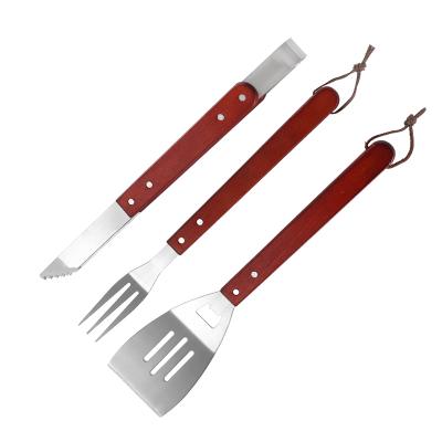 China Easily Cleaned Professional Solid Wood Outdoor Barbecue Tool Kit for sale