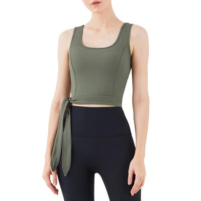 China Wholesales Breathable New Production Designs Crop Fitness Sexy Padded Women Sports Yoga Top for sale