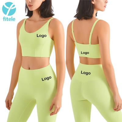 China Breathable Matching Workout Set Active Apparel Gym Custom Logo Ladies Gym Wear Recycled Fabric Yoga Set Lift Up Fitness Yoga Wear Sets for sale