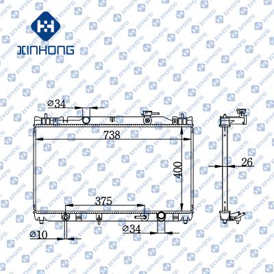 China Best Selling High Quality Radiator OE 16400-28270 400*738*26 for sale