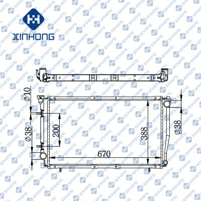 China Best Selling High Quality Radiator OE 45199-AC250/AC210 670*388*16/26 for sale