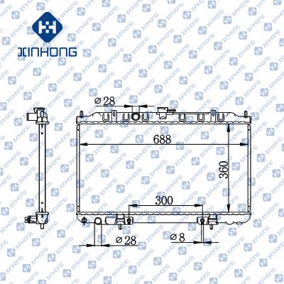 China Best Selling High Quality Radiator OE 21460-6M100/110 360*688*22/26/32 for sale