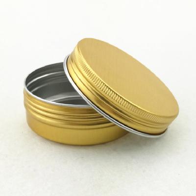 China Luxury Empty Circle Hair Pomade Jar Luxury Aluminum Gift Gold Tin Containers With Lid Jewelry Storage Box for sale