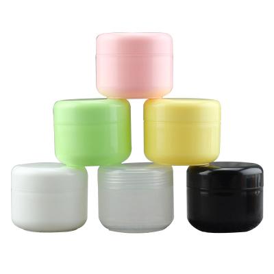 China Personal Care 100ml Clear White Black Black Colored Cream Jar Hair Gel Mask Mud Jars Green Pink Yellow PP Yellow for sale