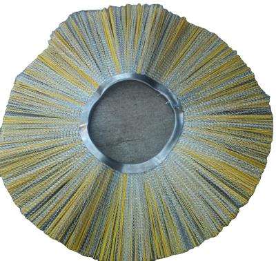 China Auto Exit 188*560mm Crimped Steel Wire Wafer Brushes for sale