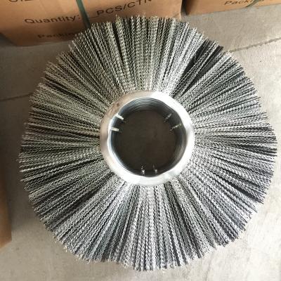 China High Strength Polypropylene And High Strength Galvanized Steel Wire Road Sweeper Brush for sale