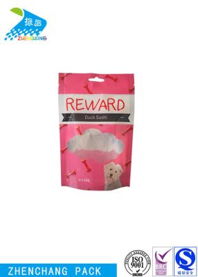 China Aroma Barrier Stand Up Ziplock Bags High Impact Resitance For Dog Cat Pet Food for sale