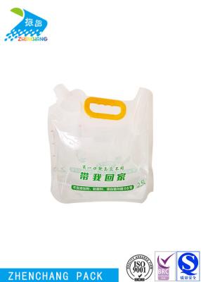 China Transparent Stand Up Spout Pouch Moisture Proof Plastic Beer Liquid Spout Bag for sale