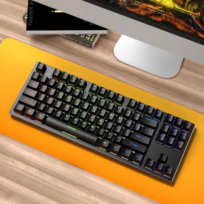 Cina Spot wholesale JERTECH JK510 87 Keys wired mechanical keyboard gamer in vendita