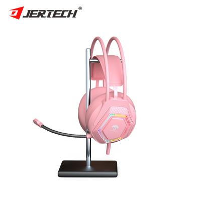 China New LEAVEN G70 Usb Professional Surround Sound Gamer Noise Reduction Pc Computer Pink Gaming Headset for Girl Boy zu verkaufen