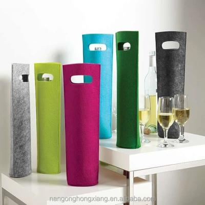 China Customizable felt felt wine bag felt wine custom laser felt wine bag for sale