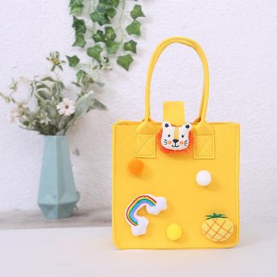 China Customized New Creative Cute Cartoon Felt Tote Bag Going Out Lightweight Large Capacity Mommy Bag Storage Bag for sale