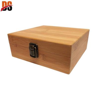 China Wooden Tray Shelf Storage Gift Box Handmade Rolling Wooden Storage Box for sale