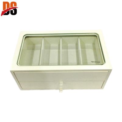 China Jewelry Packaging DS White Jewelry Box Multi Compartments Jewelry Box With Drawer Stained Glass Jewelry Display Box for sale