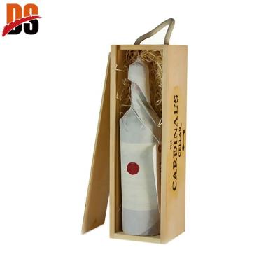 China Scotland Materials Recycled Whiskey Liquor Single Bottle Wine Box Wooden Box for sale