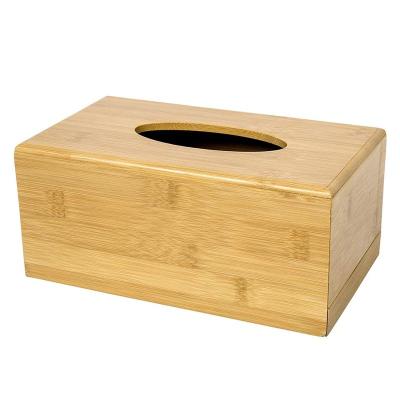 China Recycled / Eco-Friendly Bamboo Facial Tissue Box Lid, Refillable Wooden Kitchen Towel Holder for sale