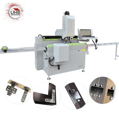 China Building Material Shop CNC Milling Machine Frame Door Hinge Machine Tool Vertical Aluminum Glass Drlling Equipment for sale