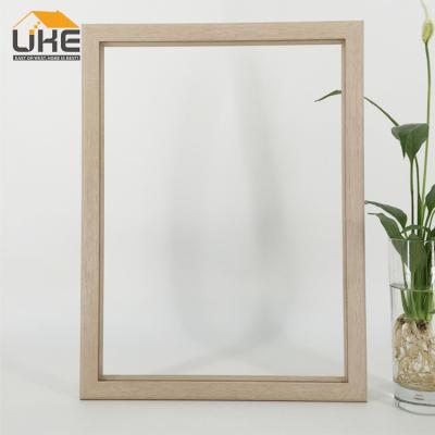 China Modern Sideboard Aluminum Frame Glass Door in Wood Color S02.03 Glass Swing Door for sale