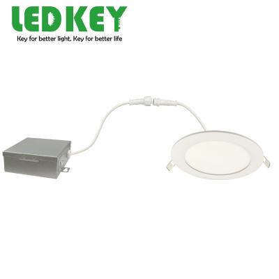 China Modern 5CCT LED 4inch Round Ultra Thin Recessed Ceiling Downlight Round Led Panel Light for sale