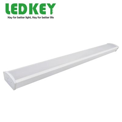 China Single 4ft 2ft LED Wraparound Mount Lighting 5 Inch Wide Commercial Linear Linkable Ceiling Lights for sale