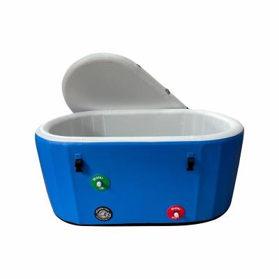 China Indoor Outdoor New Products In Promotion Foldable Armrest Green Inflatable Bathtub Portable Inflatable Personal Bathtub for sale