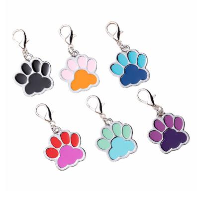 China Europe Manufacturer Wholesale Custom Paw Shape Metal Personalized Pet ID Tags Dog Tag for sale