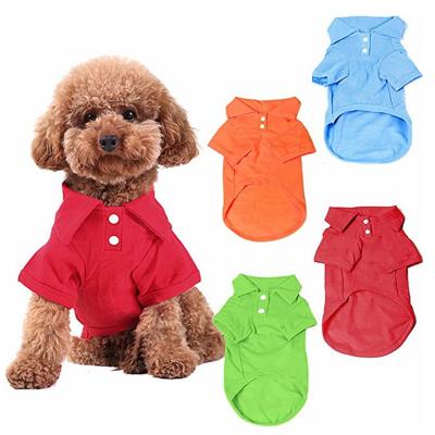 China Viable Wholesale Dog Shirts Pet Puppy T-Shirt Clothes Outfit Clothing Coats Tops for sale