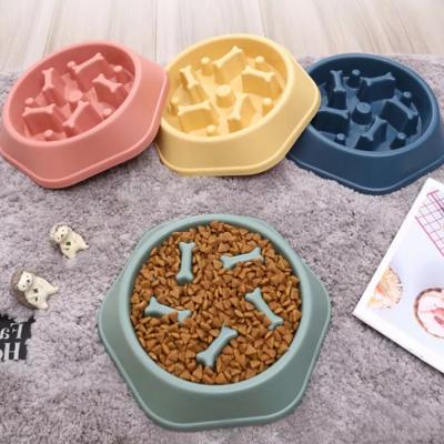 China Large Sustainable Durable Non-Toxic Prevent Feeder Slow Feeding Dog Bowl Pet Wedge Food for sale