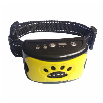 China Padded Top Selling No Bark Electric Shock Vibration Bark Control Collar For Dog Anti Bark Dog Training Voice Activated Collar for sale