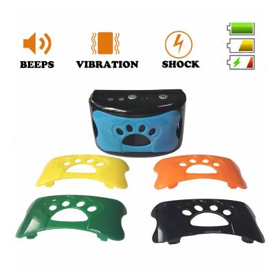 China Practical Top Selling Padded Electronics Pet Collar Christmas Bark Proof Plastic Trainer for sale