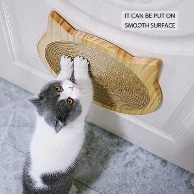 China Sisal Cat Scratcher, Solid Wood, Cat Scratching Plate Claw Sisal from Cat Playing Wholesale Solid Wood Grasping Protective Suction Cup Wall Type for sale