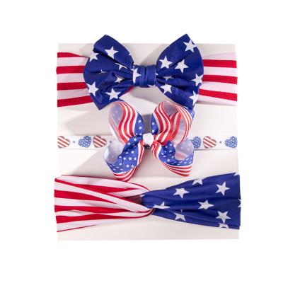 China Hair Band Independence Day Kids Dress Headband Three Piece Set for sale