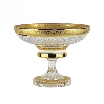 China China High End Exquisite Design Gold Glass Bowl for sale