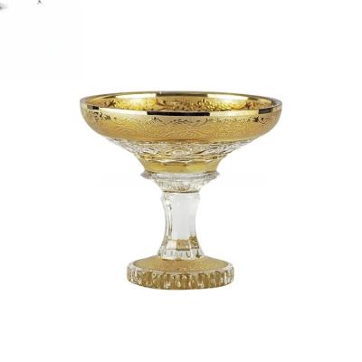 China China High End Exquisite Design Gold Glass Bowl for sale